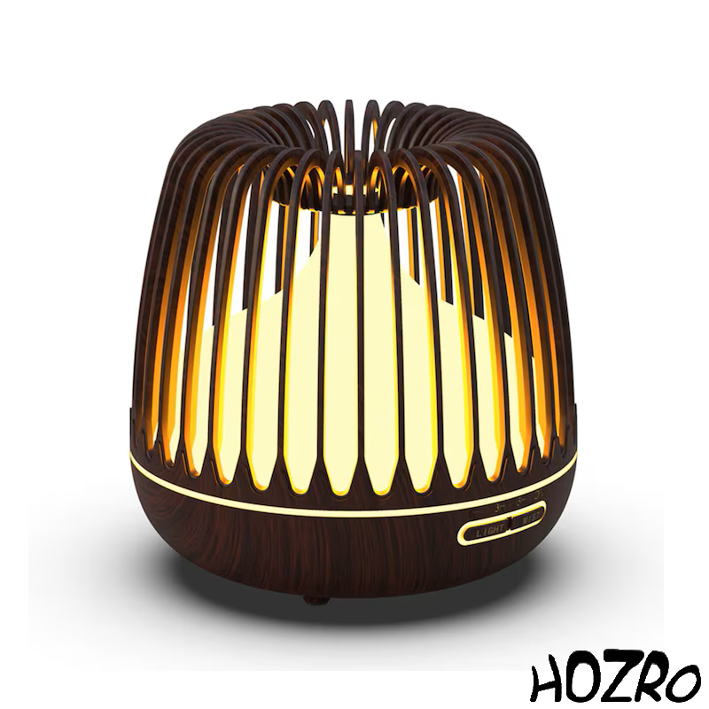 ✨ Difuzor HOZRO, Aromaterapie Gratii Maro – Umidificator cu Ultrasunete, Lumină LED și Design Elegant din Lemn pentru Relaxare și Confort HOZRO