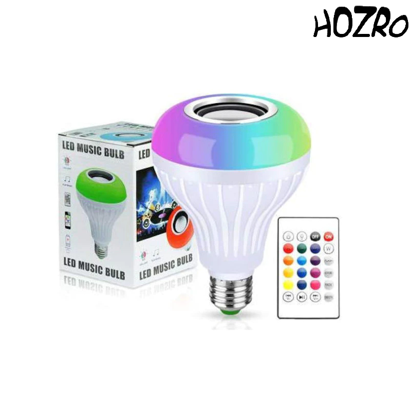 Bec Muzical Inteligent HOZRO, LED multifuncțional, cu boxă Bluetooth, telecomandă și efecte de lumini RGB, perfect pentru decor și divertisment HOZRO