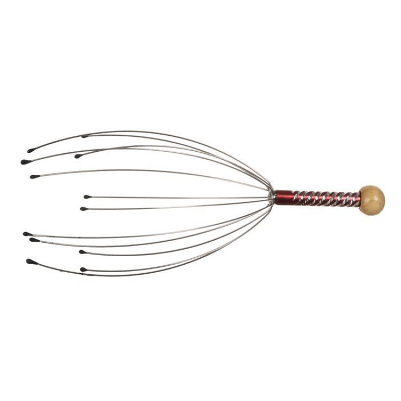 Dispozitiv pentru Masajul Capului HOZRO- Functie Masaj Capilar, 20x8.5 cm, Galben/Argintiu HOZRO