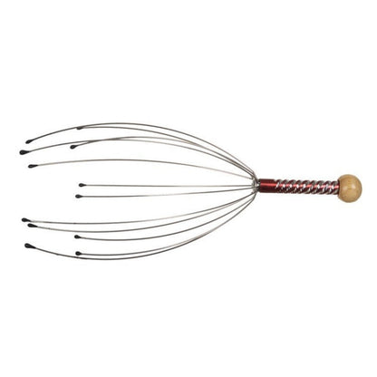 Dispozitiv pentru Masajul Capului HOZRO- Functie Masaj Capilar, 20x8.5 cm, Galben/Argintiu HOZRO