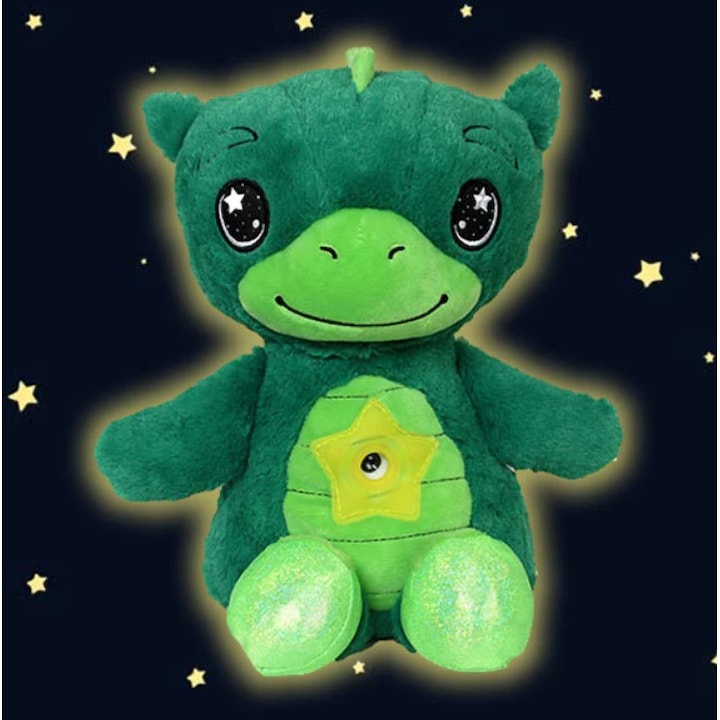 Jucărie de Pluș și Lampă de Veghe Hozro Star Belly Dream Lites – Proiecții și Muzică, Verde HOZRO