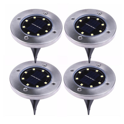 Set 4x LampI Cu Incarcare Solara Rapida SI Timp Mare De Utilizare, Tip Spot Cu 8 Leduri, HOZRO, Pentru Gradina, WaterProof, IP65, Carcasa Din Otel inoxidabil BESTSELLS