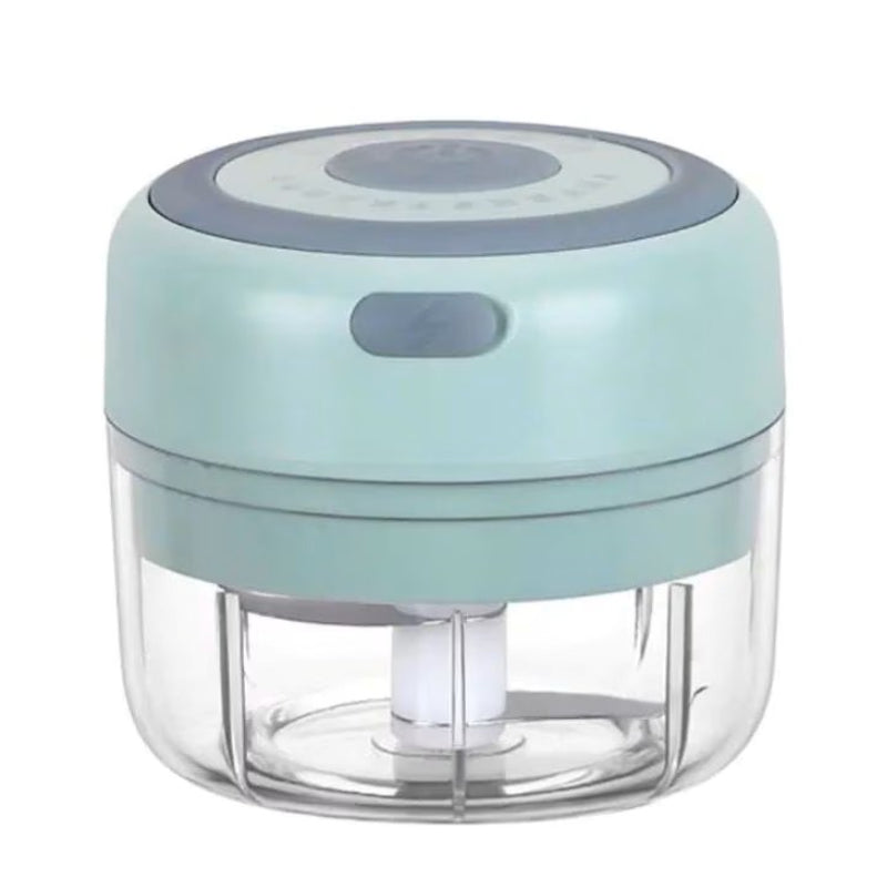Mini Chopper Electric HOZRO, Verde, Reincarcabil prin USB, Lame din Otel Inoxidabil, Capacitate 100 ml – Tocator Multifunctional pentru Usturoi, Ceapa, Legume, Fructe si Sosuri HOZRO