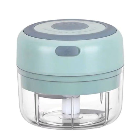 Mini Chopper Electric HOZRO, Verde, Reincarcabil prin USB, Lame din Otel Inoxidabil, Capacitate 100 ml – Tocator Multifunctional pentru Usturoi, Ceapa, Legume, Fructe si Sosuri HOZRO
