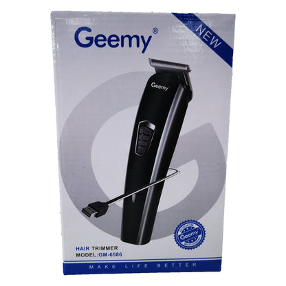 Masina de tuns HOZRO Geemy GM-6586, incarcare USB, lame otel inoxidabil, accesorii incluse, Negru BESTSELLS