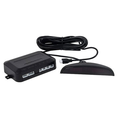 Senzori de Parcare Hozro cu 4 Receptori Gri și Display LED, cu Avertizare Sonoră – Parchează în Siguranță! HOZRO