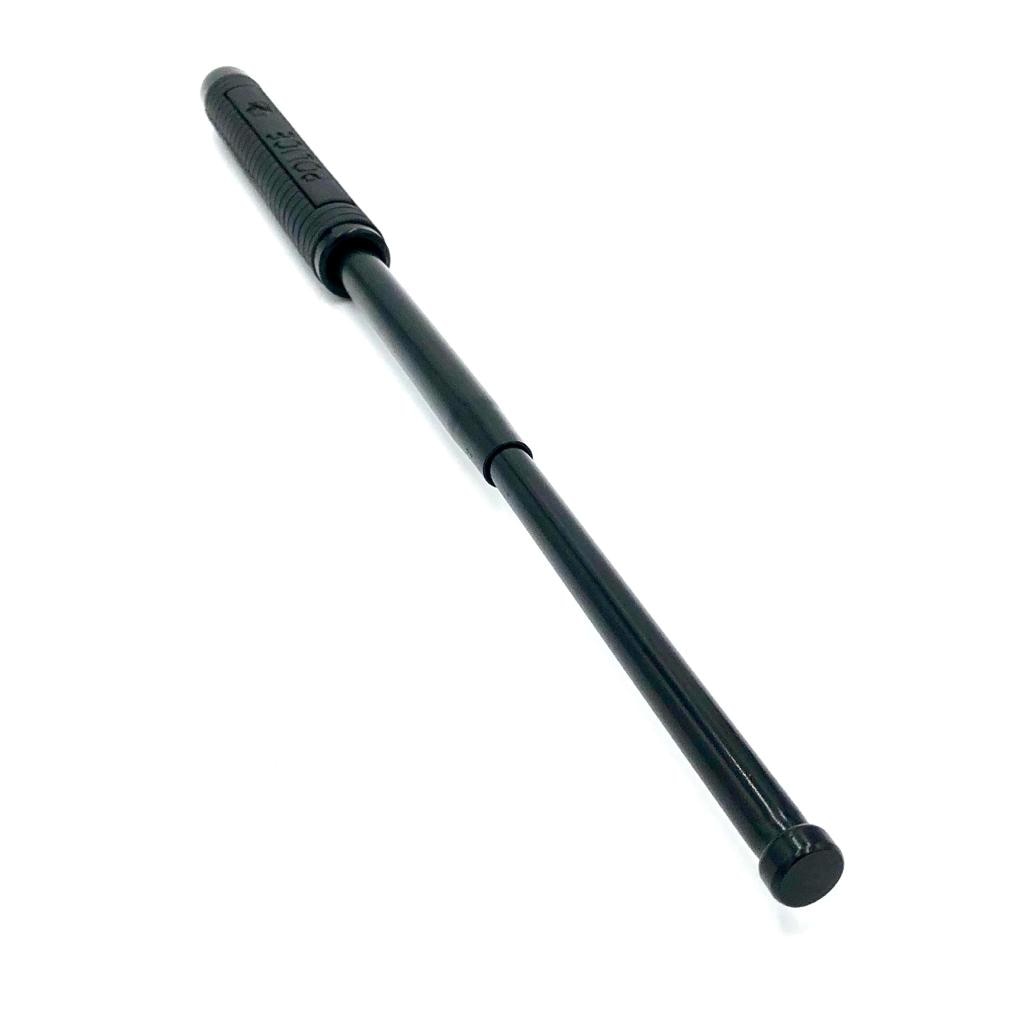 Baston telescopic Police, 50cm, Hozro® din otel inoxidabil cu 3 Elementi cu maner antialunecare si mecanism extensibil design compact si rezistent HOZRO