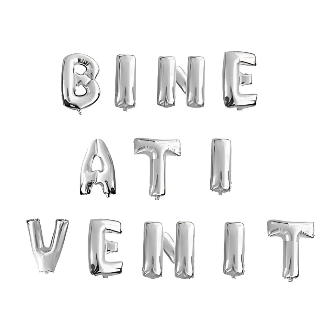 Set Baloane HOZRO, din Folie „Bine Ați Venit” – Decor Petrecere, Baby Shower, Botez, Aniversări sau Evenimente Speciale HOZRO