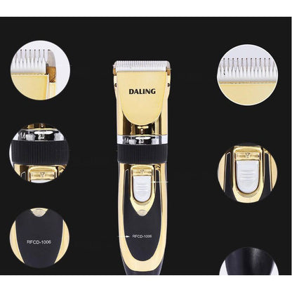 Aparat de tuns, 12 W, lama titan, cutit ceramic, reincarcabil, DL-1006, HOZRO, culoare auriu BESTSELLS