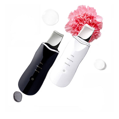 Exfoliant Hozro ultrasonic electric pentru curatarea profunda a pielii, instrument de frumusete, eliminare puncte negre, curatare pori, lifting ten, skin scrubber, peeling HOZRO