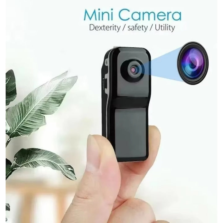 Mini Cameră Discretă Hozro DV – Supraveghere Portabilă HD, Autonomie 6 Ore și Slot MicroSD 128GB HOZRO