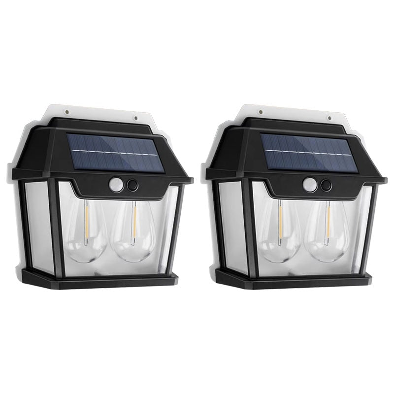 Lampa Solara de Perete HOZRO, Model KT-666, cu 2 Becuri LED, Senzor de Miscare, 2W, 17x18 cm HOZRO