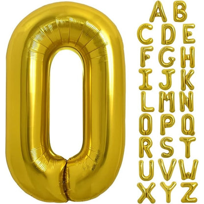 Balon folie HOZRO, gold, in forma de litera O BESTSELLS