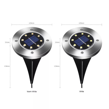 Set 4x LampI Cu Incarcare Solara Rapida SI Timp Mare De Utilizare, Tip Spot Cu 8 Leduri, HOZRO, Pentru Gradina, WaterProof, IP65, Carcasa Din Otel inoxidabil BESTSELLS