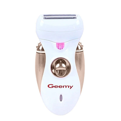 Epilator Reîncărcabil  HOZRO GM-3080, 2 Capete pentru Epilare și Ras, Acumulator și 2 Viteze, Alb HOZRO