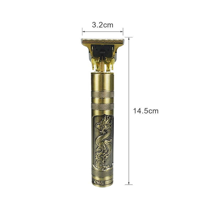 Masina de Tuns HOZRO cu afisaj, Par, Barba si Contur, Model Dragon, Zgomot Redus, Foarte Subtire, Varietate de Stiluri, Pentru Orice Varsta, Fara Fir, Cu Lame din Inox, Auriu BESTSELLS