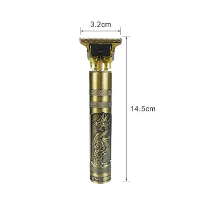 Masina de Tuns HOZRO cu afisaj, Par, Barba si Contur, Model Dragon, Zgomot Redus, Foarte Subtire, Varietate de Stiluri, Pentru Orice Varsta, Fara Fir, Cu Lame din Inox, Auriu BESTSELLS