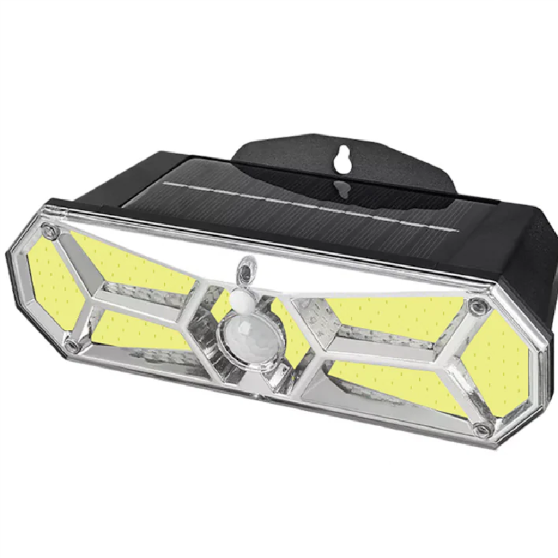 Lampa Solară LED HOZRO, 126 COB cu Senzor de Mișcare — Iluminare Puternică, Panou Solar încorporat, Rezistență IP65/IP66, Moduri Multiple, Autonomie Extinsă HOZRO