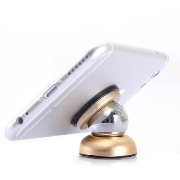 Suport Auto Premium HOZRO pentru Telefon – Magnetic, Rotativ 360°, Aliaj Metalic Durabil, Argintiu (Ediție Specială cu Ancoră) BESTSELLS