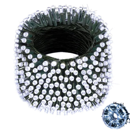 ❄️ Instalație de Crăciun Premium Hozro – 50m, Becuri Cristal, Alb Rece (Pe Rolă) HOZRO