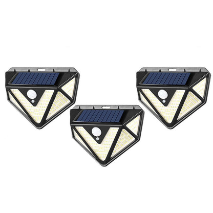 Lampa HOZRO, incarcare solara, 166 x LED SMD, senzor de miscare/lumina/stare de veghe, buton ON/OFF, CL-166, Design Modern, Negru HOZRO