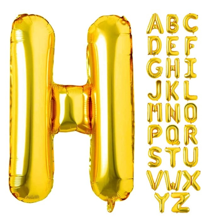 Balon folie HOZRO, gold, in forma de litera H BESTSELLS