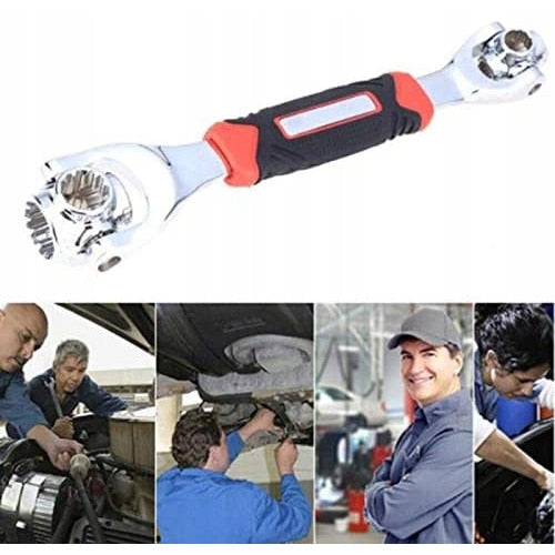 HOZRO, Cheie Universala, 48 In 1, Multifunctionala, Prindere Confortabila Din Cauciuc, Fabricata Din Otel Inoxidabil, Negru/Rosu/Argintiu BESTSELLS
