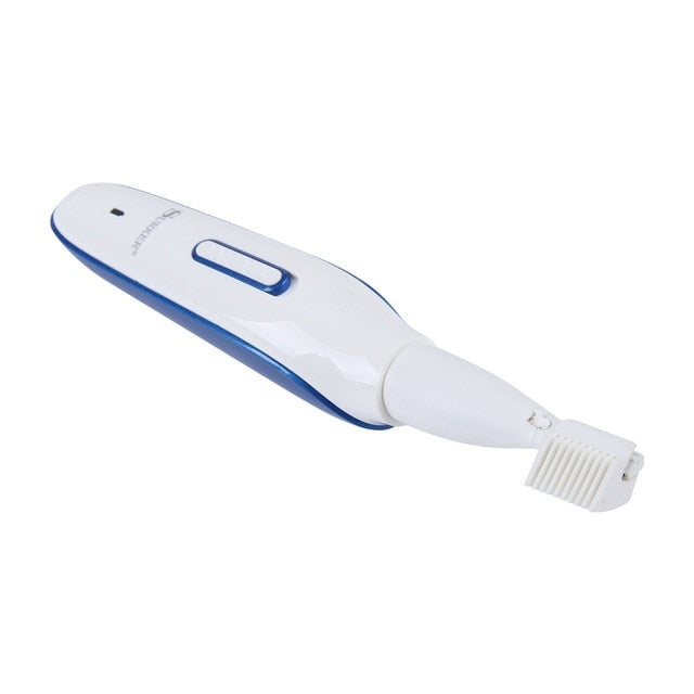 Trimmer HOZRO® SK220 pentru barbati si femei 2in1 pentru urechi,sprancene si nas, Alb/Albastru BESTSELLS