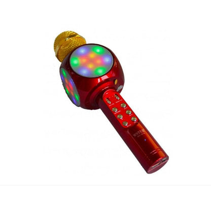 Microfon karaoke Disco LED WS1816-Hozro, fara fir, cu Radio si Recorder, wireless sistem, profesional cu boxe si Bluetooth 4.1 M1 HOZRO