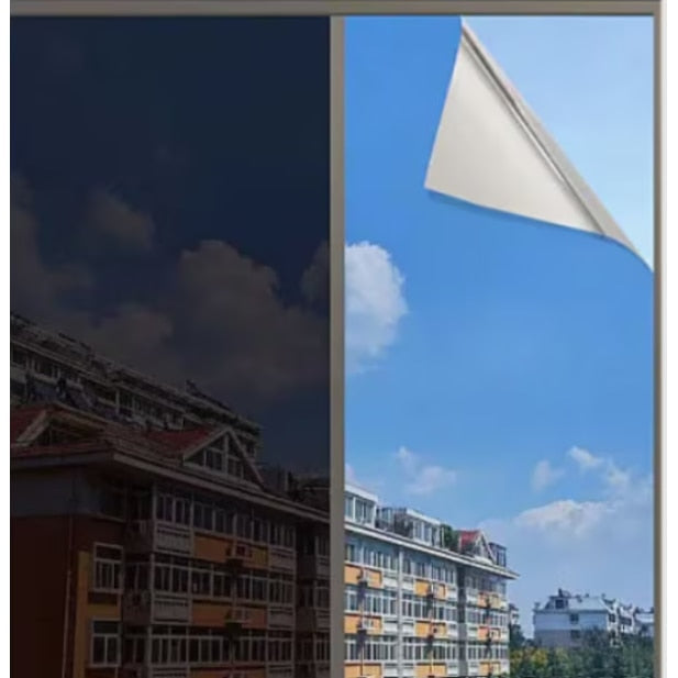 Folie Reflexiva Hozro pentru Geamuri Termopan, Efect de Oglinda, Protectie Solara UV, Argintie, 60 x 300 cm HOZRO