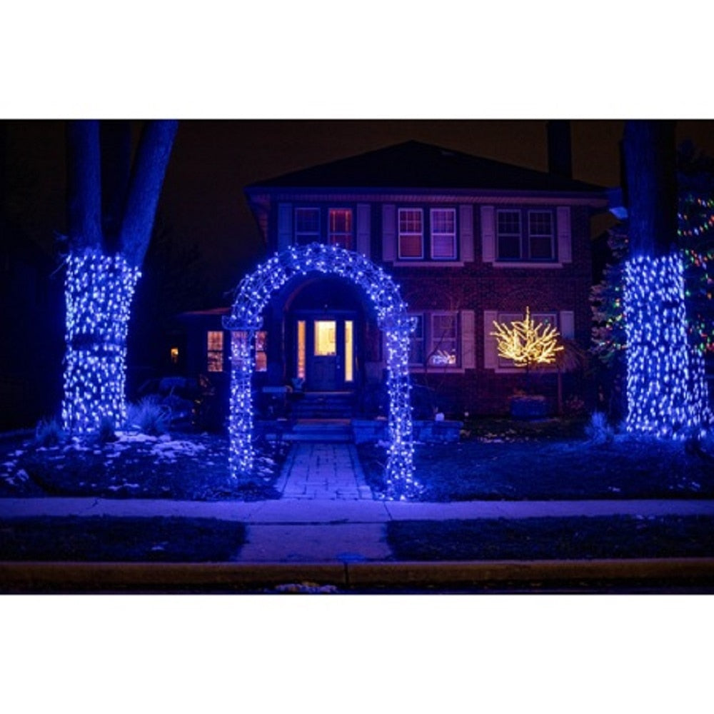 🎄 Instalație de Crăciun Liniară Hozro – 10m, Jocuri de Lumini, Albastru Magic HOZRO
