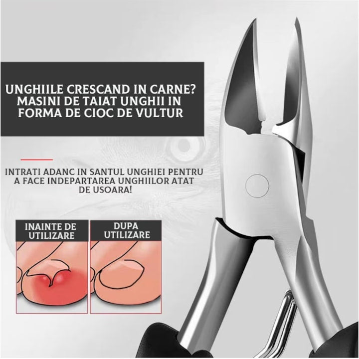💅 Pachet Premium Manichiura și Pedichiură HOZRO®: Kit Pilă Electrică Mani-Pedi + Clește Profesional din Oțel Inoxidabil BESTSELLS