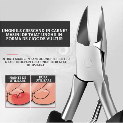 💅 Pachet Premium Manichiura și Pedichiură HOZRO®: Kit Pilă Electrică Mani-Pedi + Clește Profesional din Oțel Inoxidabil BESTSELLS