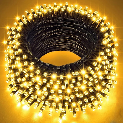 ✨ Instalație de craciun Premium HOZRO – 500 LED-uri, 50 Metri, Lumină Alb Cald HOZRO