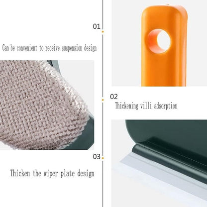 Stergator de geamuri 2 in 1 pentru ferestre interioare si exterioare, Gresie, Faianta, Geam Cabina Dus, Hozro® HOZRO