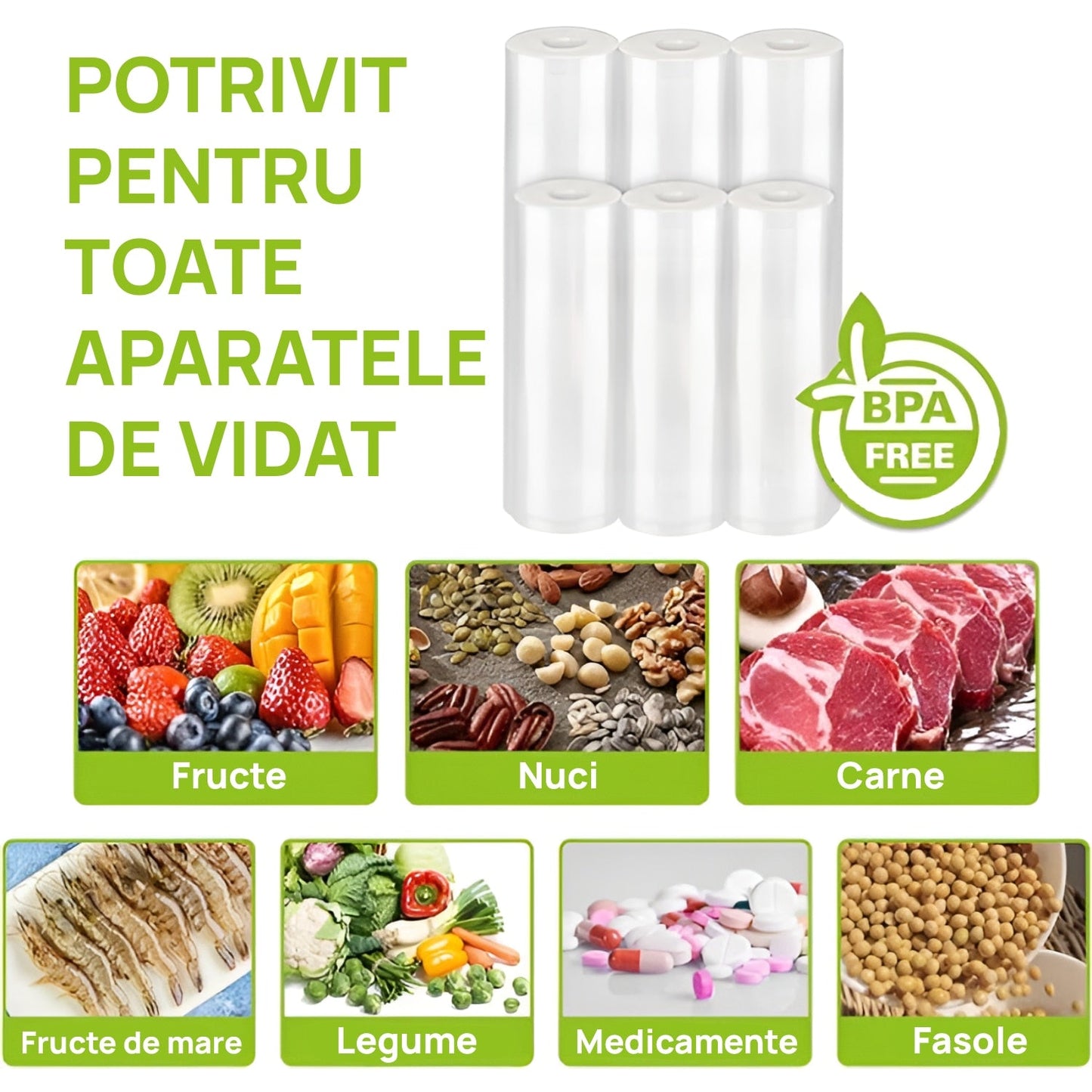 Hozro Set 50 pungi gofrate pentru aparatul de vidat, dimensiune 20 x 30 cm, gatirea Sous Vide, pentru aparat de vidat alimente, reutilizabile, rezistente, fara BPA, transparent BESTSELLS