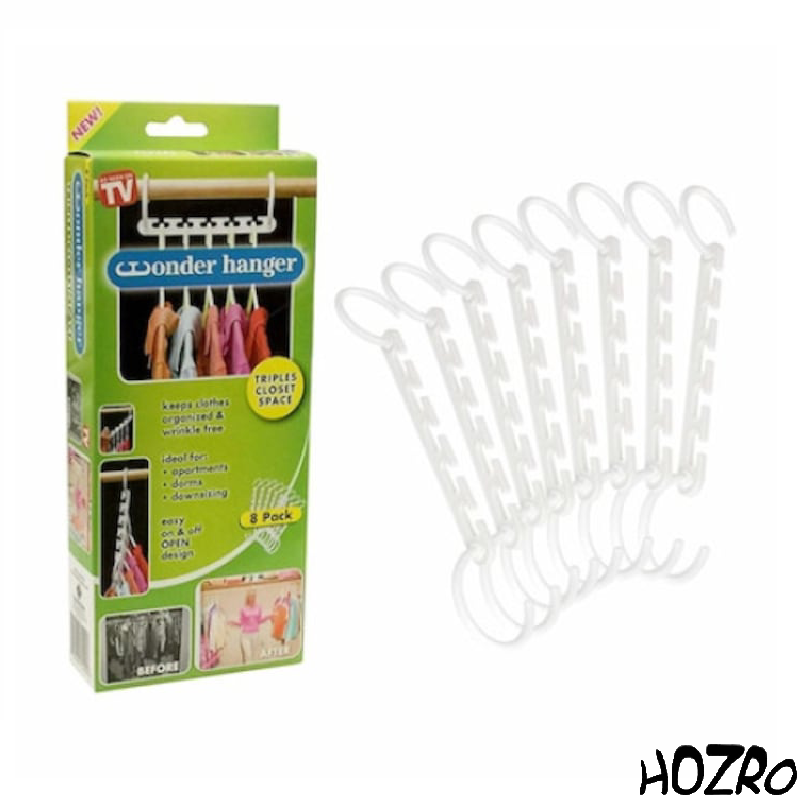 Set 8 umerașe HOZRO, rezistente pentru haine, design practic și modern, ideale pentru organizarea dressingului, garderobei sau uscarea rufelor, potrivite pentru cămăși, rochii, paltoane și pantaloni HOZRO