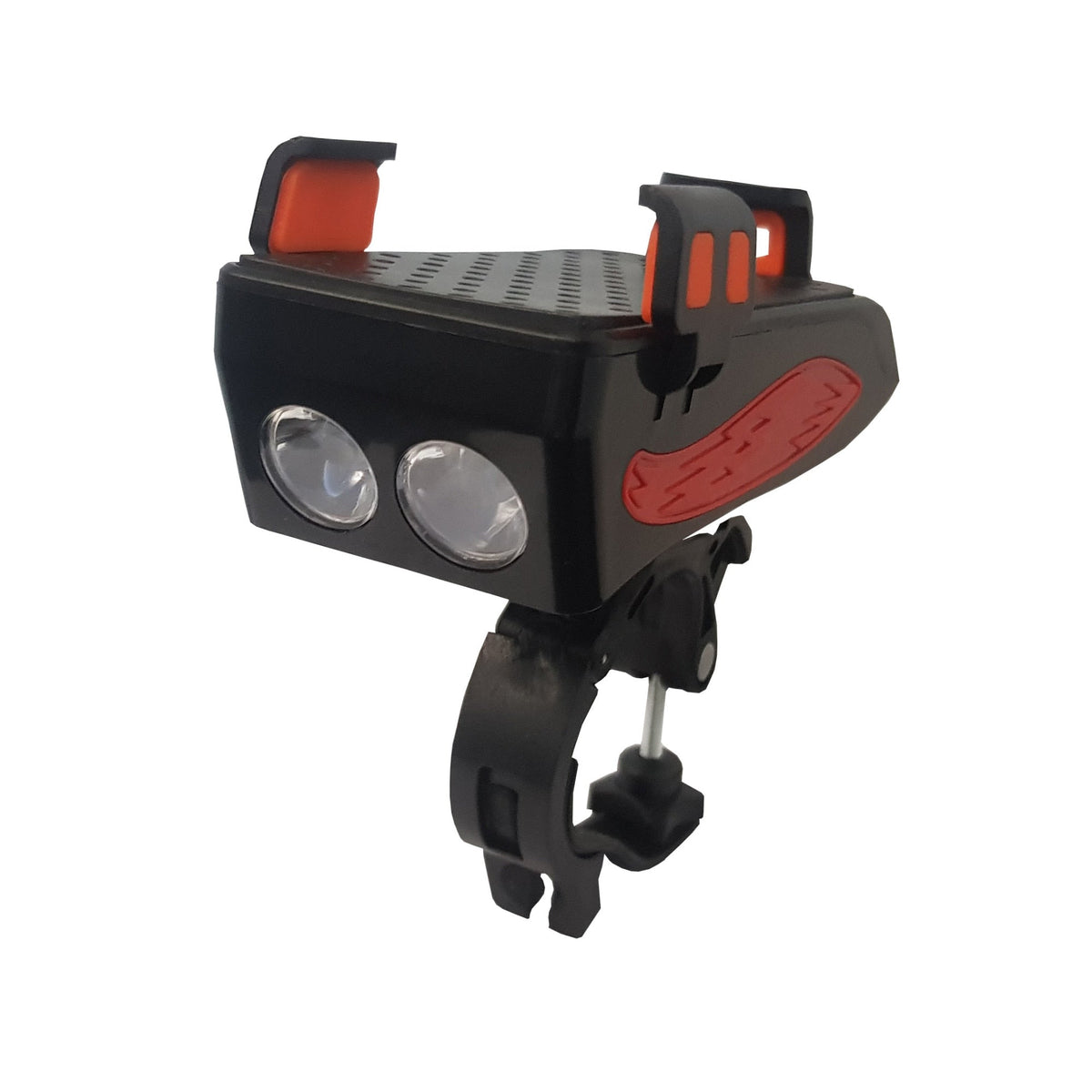 Gadget Bicicletă 4-în-1 HOZRO – Far LED 400 LM, Suport Telefon Anti-Alunecare, Claxon 130 dB și Power Bank 4000mAh HOZRO