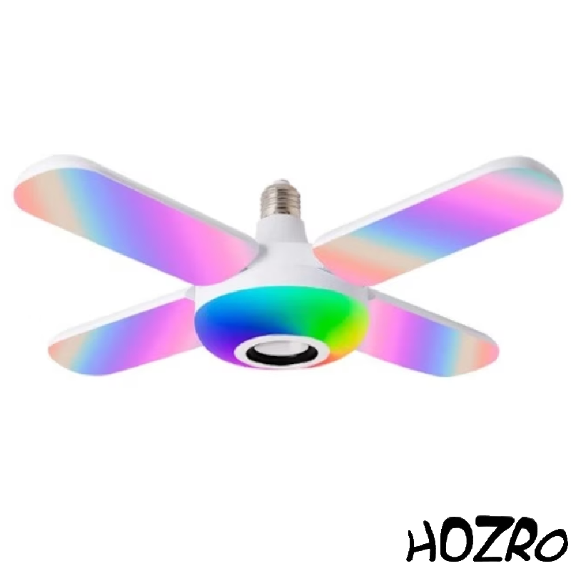 Boxă Bec HOZRO, cu elice și Bluetooth, design inovator 2 în 1, funcționează ca lampă LED și boxă wireless portabilă, cu sunet clar și posibilitate de agățare, ideală pentru petreceri, camping sau uz casnic HOZRO
