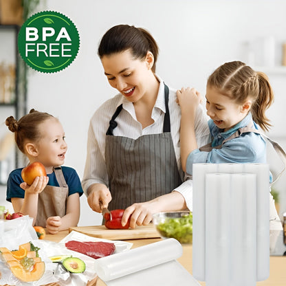 Set 100 pungi gofrate pentru aparatul de vidat, dimensiune 25 x 35 cm, gatirea Sous Vide, pentru aparat de vidat alimente, reutilizabile, rezistente, fara BPA, transparent Hozro BESTSELLS