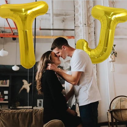 Balon folie HOZRO, gold, in forma de litera J, 40 cm BESTSELLS
