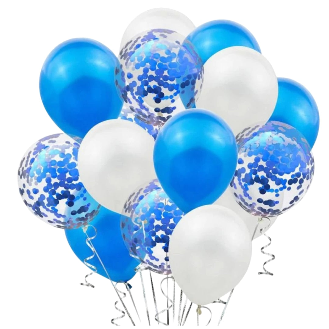 Set 10 baloane din latex confetii, Hozro®, diverse culori, 25 cm, Accesorii Elegante pentru Petreceri, Nuntă sau Evenimente Tematice, Material Rezistent HOZRO