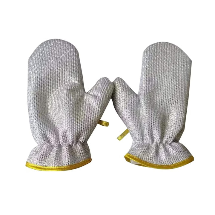 Set 2 Mănuși Abrazive Hozro pentru Curățare Eficientă – Argintiu, 22 x 15.5 cm BESTSELLS
