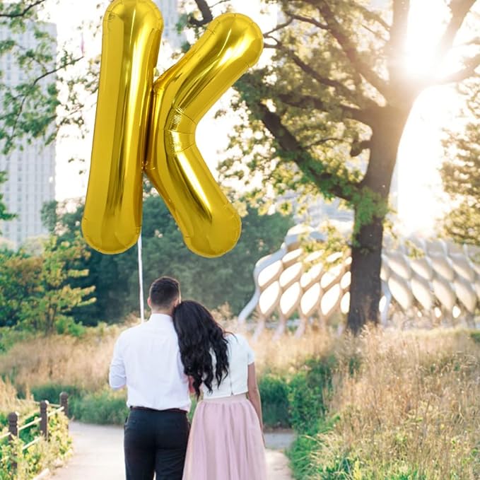 Balon folie HOZRO, gold, in forma de litera K, 40 cm BESTSELLS