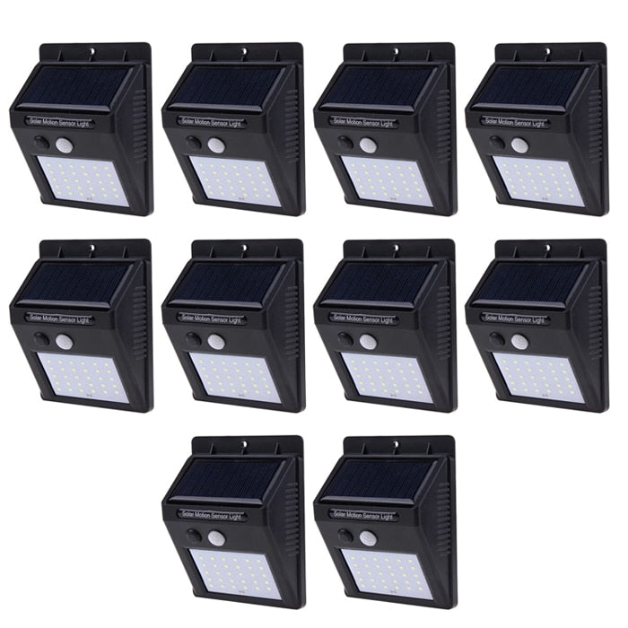 Lampă Solară HOZRO, 30 LEDURI, Senzor de Mișcare, Protecție IP65, Rezistentă la Apă și Intemperii – Iluminat Exterior Eficient pentru Curte, Grădină, Terasă sau Aleii HOZRO