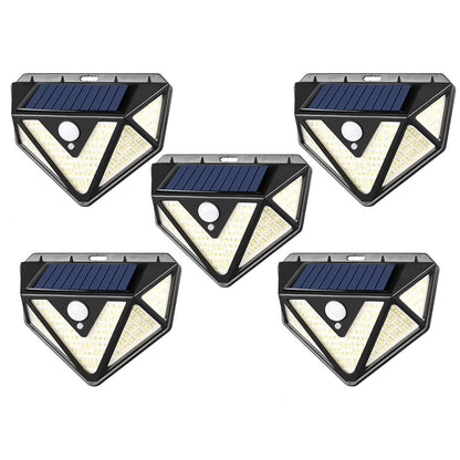 Lampa HOZRO, incarcare solara, 166 x LED SMD, senzor de miscare/lumina/stare de veghe, buton ON/OFF, CL-166, Design Modern, Negru HOZRO