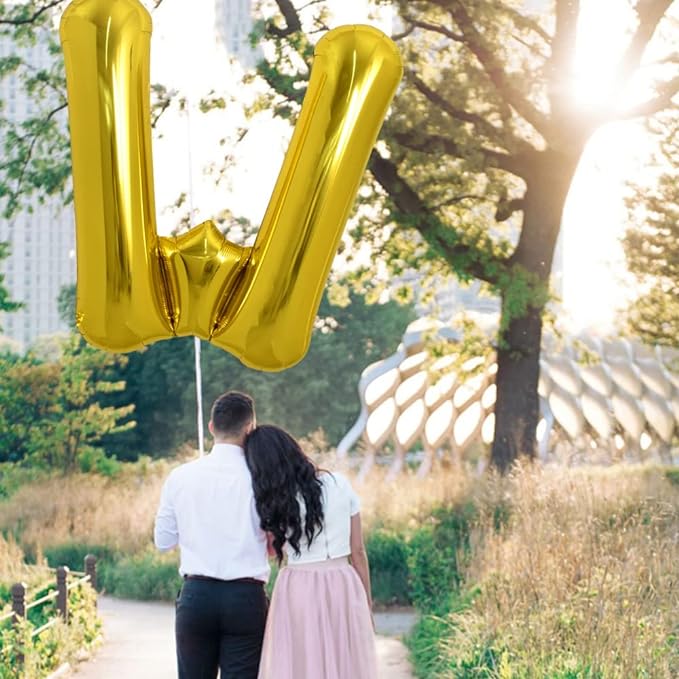 Balon folie HOZRO, gold, in forma de litera W BESTSELLS