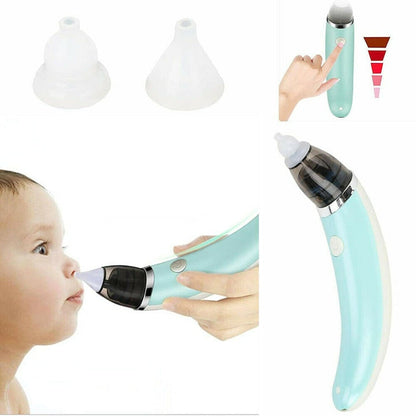 Aspirator nazal HOZRO®, cu doua capete de schimb, reincarcabil, 5 trepte de putere, alb HOZRO