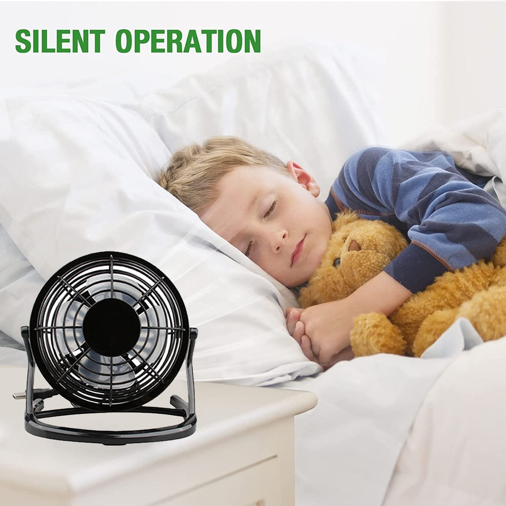 Mini Ventilator de Masă USB Hozro, 6 inch – Performanță Metalică și Răcorire la 360° HOZRO