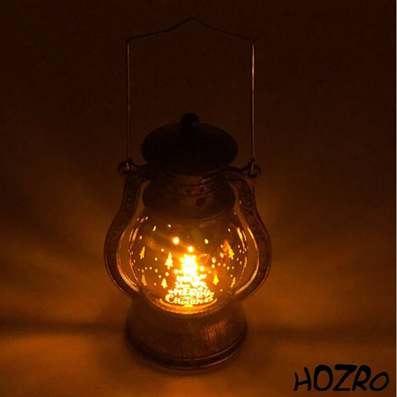 Felinar Decorativ HOZRO, cu Lumină LED Caldă, 10 cm, Culoare Auriu, Model 117-85 – Design Elegant, Perfect pentru Decor de Interior și Exterior, Baterii Incluse HOZRO